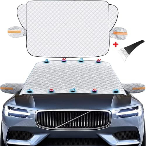AIXIMA Copertura per Parabrezza per Auto,Parasole Auto Parabrezza Magnetico,Telo Antigelo per Parabrezza,Parasole Auto,Adatto La Maggior Parte dei Veicoli(160x120cm)