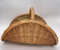 Cesta de mimbre para leña XL con yute, 60 cm, cesta de madera