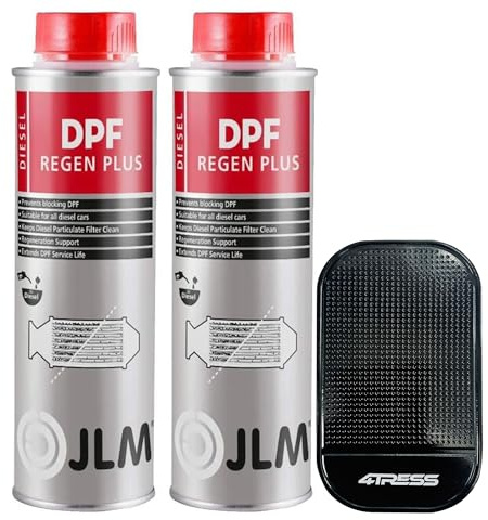 JLM 2 x 250ml Diesel DPF ReGen Plus Regeneration Support Diesel Cleaner with 4TRESS Non Slip Car Dash Mat (4T-2x-J02200)