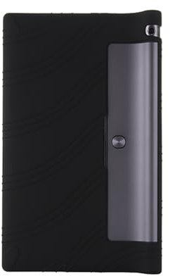 INSOLKIDON Kompatibel mit Lenovo Yoga Tab 3 YT3-X50FML Tablet Hülle mit Standfunktion Slim PU Kieselgel Schutzhülle mit Ständer Funktion Coque de Protection réglable (Black)