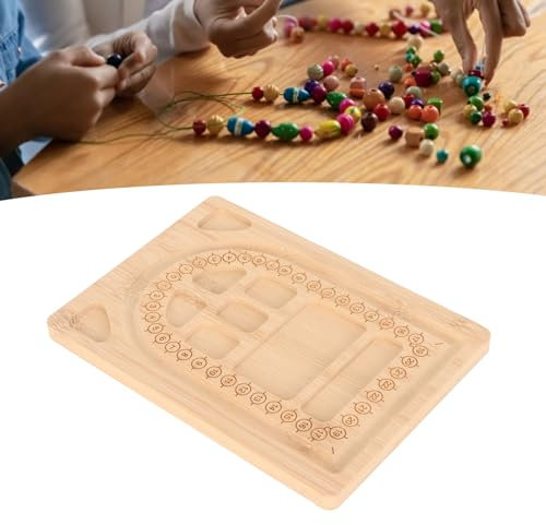 Beading Tray Bamboo Bead Board for Jewelry Making Bracelets DIY Crafts Enhanced Design Durability