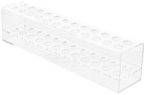 Operitacx Acrylic Transparent Stationery Display Holder Slot Pen Organizer for Desk Office Home and Salon Supplies for Art Makeup and Accessories Storage