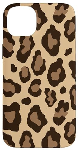 Hülle für iPhone 14 Plus Leo Print Design Beige Braun Raubtier