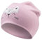 Sterntaler Beanie Bedruckt mit Fuchs für Mädchen - Baby und Kinder Mütze für Herbst und Winter - aus Sweat-Stoff - blasslila, 51