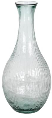 BigBuy Home Florero We Care Beige Vidrio Reciclado 34 x 34 x 75 cm