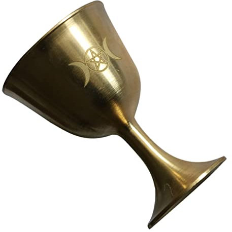 IMIKEYA 1pc Pentagram Chalice Retro Decor Retro Wine Cup Golden Cup Candle Holder Kitchen Sink Mats Tool Ornament Red Wine Altar Cup Toilet Lid Covers Water Around Vintage Brass