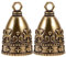HOLIDYOYO 2 Stück Antike Goldene Glocken DIY-Bastelglocken Windspiele Glocken Tibetische Messingglocken Vintage-Glocken Anhänger Anhänger Für Haustierhalsbänder Glocken Basteln