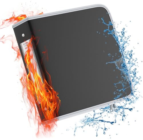 Raccoglitore ad anelli con 3 anelli, 7,6 cm, ignifugo, con cerniera, contiene 675 fogli per 21,6 x 27,9 cm, antiaderente, senza PVC, portapenne, per casa, scuola, ufficio (colore nero, confezione da