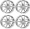 4x AUTEC Felgen Alufelgen BRIXEN 7.0x17 ET45 5x112 Brillantsilber kompatibel mit VW Golf VIII Golf VII Touran Passat T-Roc Tiguan Golf VI Beetle T