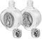MAGICLULU Bouteille Deau Vide Rechargeable Décorative 2 Pièces Bouteilles Deau Bénite en Verre Bouteille pour Fonts Baptismaux Catholiques
