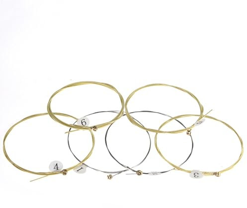 Guitarra Western – Cuerdas de guitarra acústica, 6 cuerdas de repuesto para principiantes – Repuesto para piezas de guitarra para principiantes de guitarras acústicas de madera