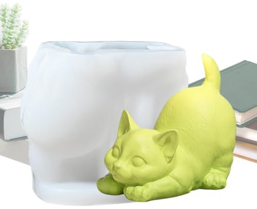 Moules à savon en forme d'animal, moules en silicone 3D, moules en résine époxy et plâtre, moule réutilisable, motif chien et chat, parfait pour la décoration de la maison, de mariage et de table