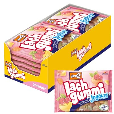 nimm2 Lachgummi Joghurt, Joghurt-Fruchtgummis - 14 x 200 g | Fruchtgummi in 6 Sorten mit Joghurt, Fruchtsaft & Vitaminen, Süßigkeit zum Naschen & Teilen für die ganze Familie