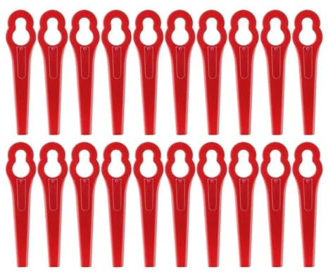20 cuchillas de repuesto rojas for cortacésped inalámbrico Einhell GE-CT 18, accesorio for herramientas eléctricas de jardín.