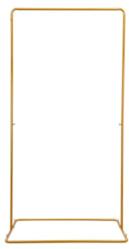 Eisen-Hochzeits- und Party-Blumenständer Rosenbogen rechteckig Gold 105 x 62 x 200 cm Pflanzenständer für Hochzeit Party Gartendeko