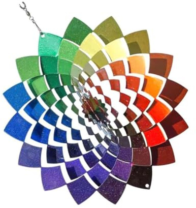 ISKDJBJG Wind Spinners Outdoor Stainless Steel Wind Spinners Colorul Wind Chime Ornaments Garden Hanging Decoration
