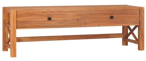 ZQQLVOO TV-Schrank Fernseher Schrank tv Board lowboard tv Bank 140x40x45 cm Teakholz