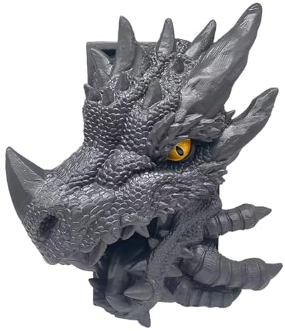 NONDK Dragon Book Holder Friar Dragon Bookends Book Ends, 7 Inch Resin Book Holder