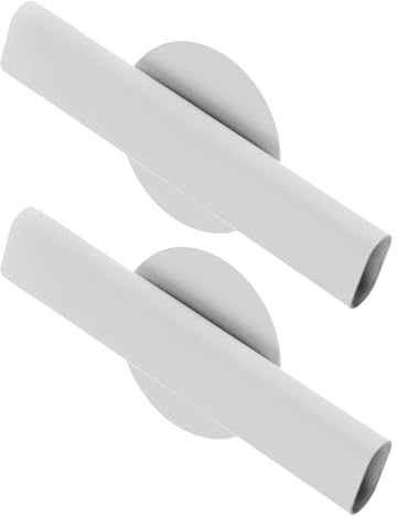 Wandvase aus Metallrohr 2 Stück Selbstklebend Weiß für Küchenblumen | Zylinderform, Wandmontage ohne Bohren, Platzsparende Dekoration, Modernes Design für Saisonale Arrangements