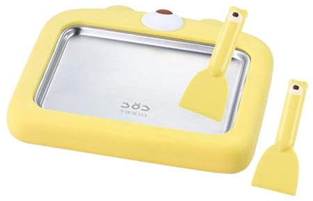KESOTO Máquina para Hacer Helados con 2 Raspadores Y Placa de Frío Instantáneo para Batidos Caseros