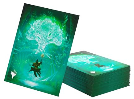 Gamegenic, Magic The Gathering – Secrets of Strixhaven Premium Art Sleeves | 105 Hüllen pro Packung, Hüllengröße: 66 x 92 mm, Sleeve Code: Gray, Motiv: Forest