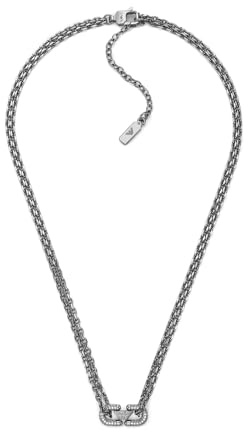 Emporio Armani Herren Edelstahl mit Karabinerverschluss Kettenhalsband