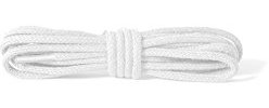 Kaps Cordones Redondos Finos, Cordones de Calidad de 2 mm de Ancho, 100% algodón para Calzado Informal y de Moda, Hechos en Europa, 1 par (60 cm - 24 inch - 3 to 4 Con ojales/ 01 - blanco)