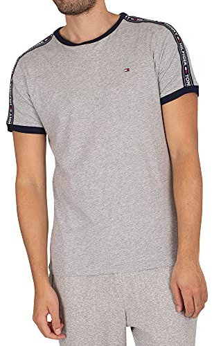 Tommy Hilfiger Men's Rn Tee Ss Um0um00562 T-shirt, Grey (Grey Heather), M