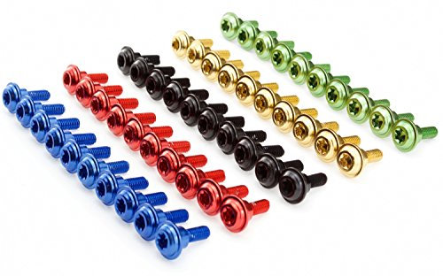 Peugeot Speedfight 2 Verkleidungsschrauben Alu rot blau schwarz gold grün eloxiert 10er Set, Farbauswahl:Rot eloxiert