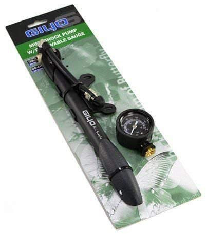 GIYO 2-in-1 Mini-Stoßpumpe mit Messgerät 300 psi Reifenrohr Federgabel Fahrrad #ST1079