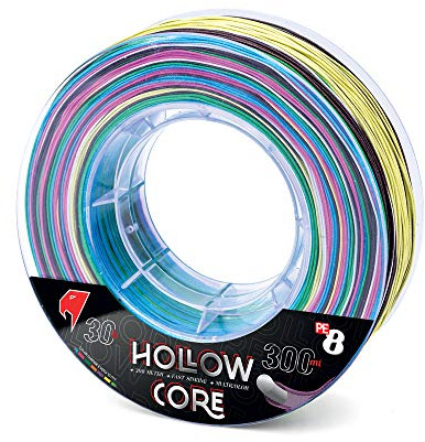 Falcon Hollow Core, Filo da Pesca, Multicolore, 0,76 mm X 300 mt