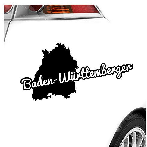 Kiwistar - Autoaufkleber - Baden-Württemberger Herkunft - Schwarz - 20x10cm - Heckscheibe Auto Aufkleber wetterfest für Kfz LKW Mofa Truck - Sticker außen selbstklebend Tuning Zubehör für Fenster