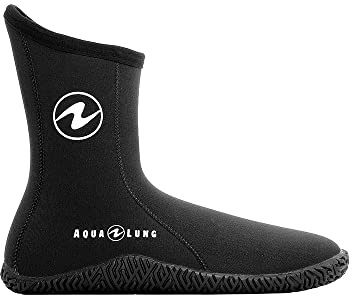 AQUALUNG Unisex Echozip Dive - Durable Warm Flexible Neoprene Scuba Diving for Men & Women - Enhanced Protection, Slip-Resistant Treaded Sole & YKK Zippers, Black/Blue, 7, 7mm