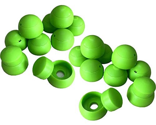 20 Stück Bolzenabdeckung 8/10mm grün I 2-teilige Abdeckungen für Schlossschrauben, Muttern etc. zum Sichern von Klettertürmen, Zaunverbindungen, Bolzen, auf dem Spielplatz oder Garten und Terrasse
