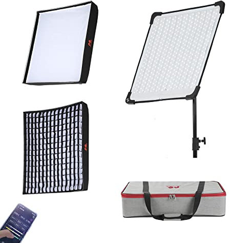Falcon Eyes RX-24TDX III Flexible LED-Video-Dauerlicht, 200 W, zweifarbig, 3000K–5600K, IPX8 wasserdicht, mit Wabengitter-Softbox, integriertem 9-Szenen-Effektmodus, APP-Steuerung