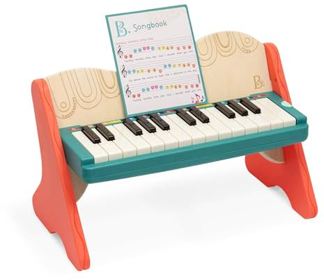 B. toys Spielzeug Klavier aus Holz mit Liederbuch, Piano Holzspielzeug, Musikspielzeug, Musikinstrument zum Klavier spielen lernen für Kinder ab 3 Jahren