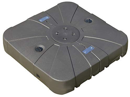 Outsunny Pied de parasol déporté base de lestage parasol déporté dim. 88L x 88l x 19H cm HDPE café