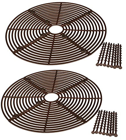Blumentopf-Schutzgitter, Blumentopf-Abdeckung, Pflanzenschutz, Schutz gegen Katzen, zum Schutz von Kindern, Haustieren, 30 cm, 2 Stück (Braun)