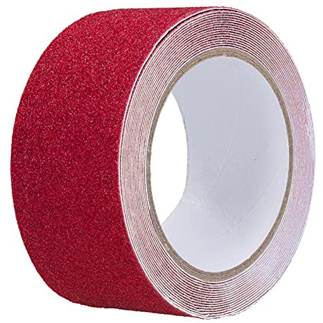 ASHATA Anti-Rutsch-Klebeband 5M Anti-Rutsch Hohe Reibung Traktionssicherheit für rutschige Stufen Böden(rot)