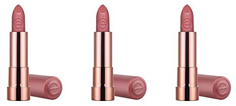 essence cosmetics Esence - Pintalabios hidratante, nº 303 DELICATE, nude, nutritivo, hidratante, con aceites, natural, vegano, sin alcohol, 3 unidades (3 x 3,5 g)