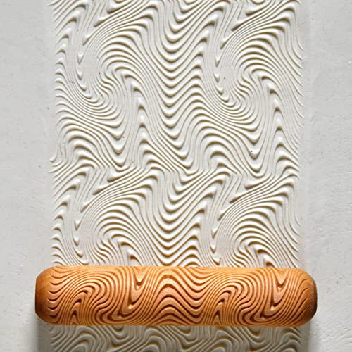 MKM Pottery Tools Holz Big Handrollen für Ton (BHR-79 Psychedelic Wave)