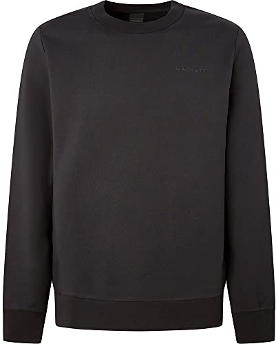 Hackett London Men's Essential Crew Sweatshirt, Schwarz, S