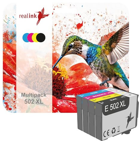 realink 4 502 XL Druckerpatronen kompatibel für Epson 502 502XL Patronen für Workforce WF2860 WF2865 WF2880 Expression Home XP5100 XP5105 XP5150 XP5155