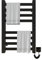 SKYLYZH Seche Serviette Electrique 450x700mm Porte Serviettes Chauffant Porte-Serviettes électrique Intelligent Radiateur Porte-Serviettes, Chauffage en Fibre de Carbone, Anthracite-Black Right