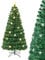 TANGZON 5FT/6FT Fiber Optic Christmas Tree, Pre-Lit Xmas Tree with 180/230 Branch Tips, 21/30 Warm White Star Lights, 8 Lighting Modes & Foldable Metal Stand, Artificial Pine Tree Holiday Decor (5FT)