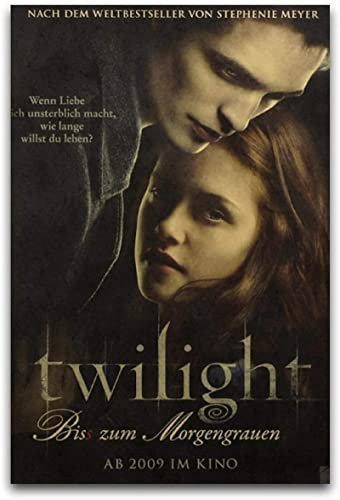 TSALF Wanddeko Poster Kein Rahmen Movie Twilight Wandbild modernes Familienjungen-Schlafzimmerposter 60x90cm