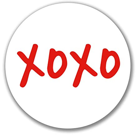 Huuraa Aufkleber XOXO Kuss Geschenk 10cm Sticker XOXO Geschenkidee