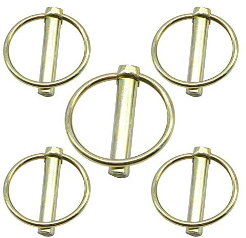 CEEYSEE 5Stück Klappsplinte 10 mm x 45 mm Klappstecker Klappsplinten für Anhänger, Lastwagen, Traktoren, Kippern, Bauernhof, Rasenmäher (O10 mm x 45 mm)