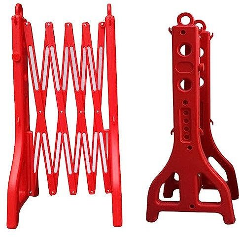Expandierbare Mobile Barrikade Wassergefüllte, Expandierende Sicherheitsabsperrung Versenkbarer Kunststoff-Verkehrszaun Für Den Außenbereich Flexible Crowd Control Barriers Guard (Farbe : Rosso, Grö