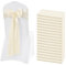 Lykoow Satin-Stuhlschärpen, elfenbeinfarben, für Hochzeit, Empfang, Party, Hotel, Zuhause, Küche, Dekoration, 60 Stück